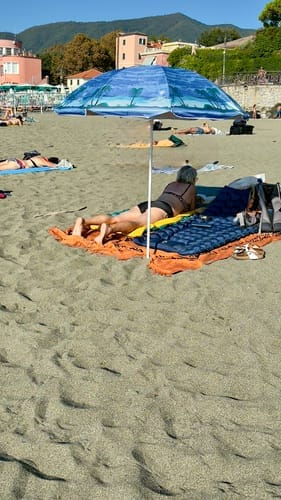 Two Lounge Mats connected at the beach